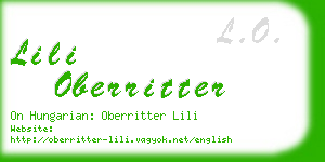 lili oberritter business card